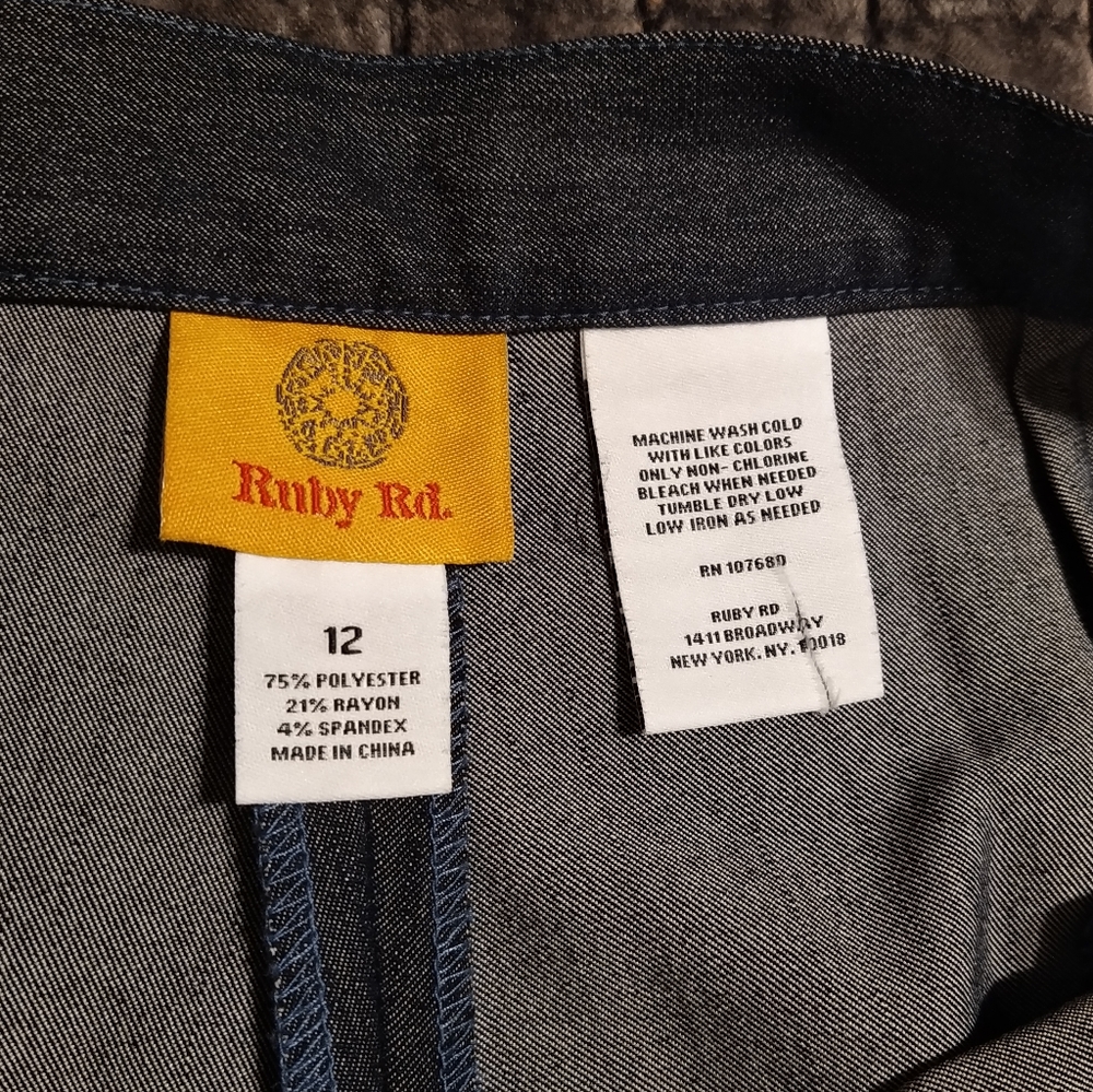Ruby Rd. Denim Look slacks - Picture 2 of 4